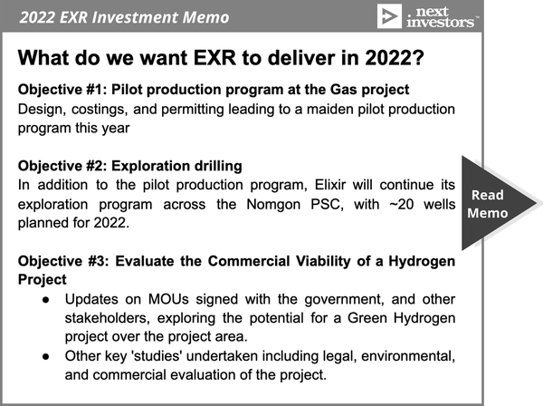2. What do we want EXR to deliver in 2022