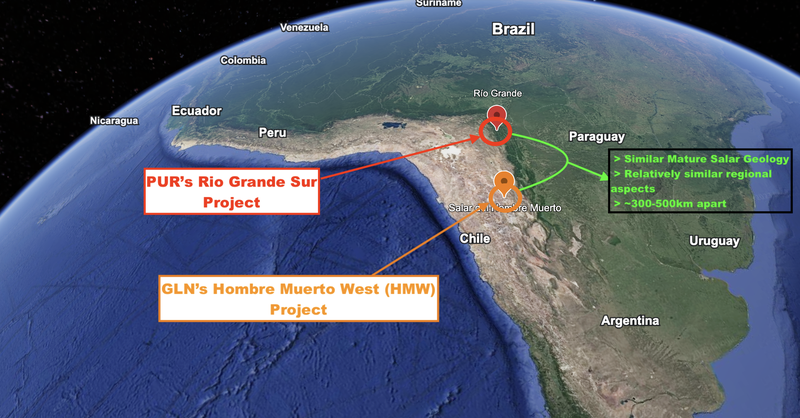 PUR and GLN projects map