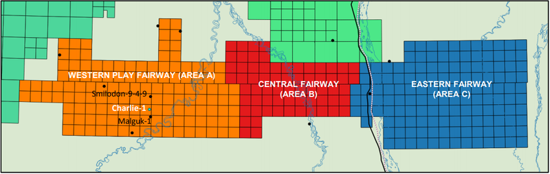 Western Play Fairway (Area A) in orange - the area farmed-out to Premier Oil & the focus of near-term exploration