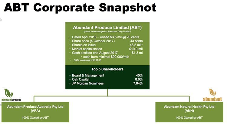 Abundant produce corporate snapshot