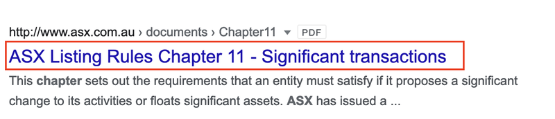 ASX Listing Rules