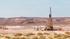 Oil rig in desert
