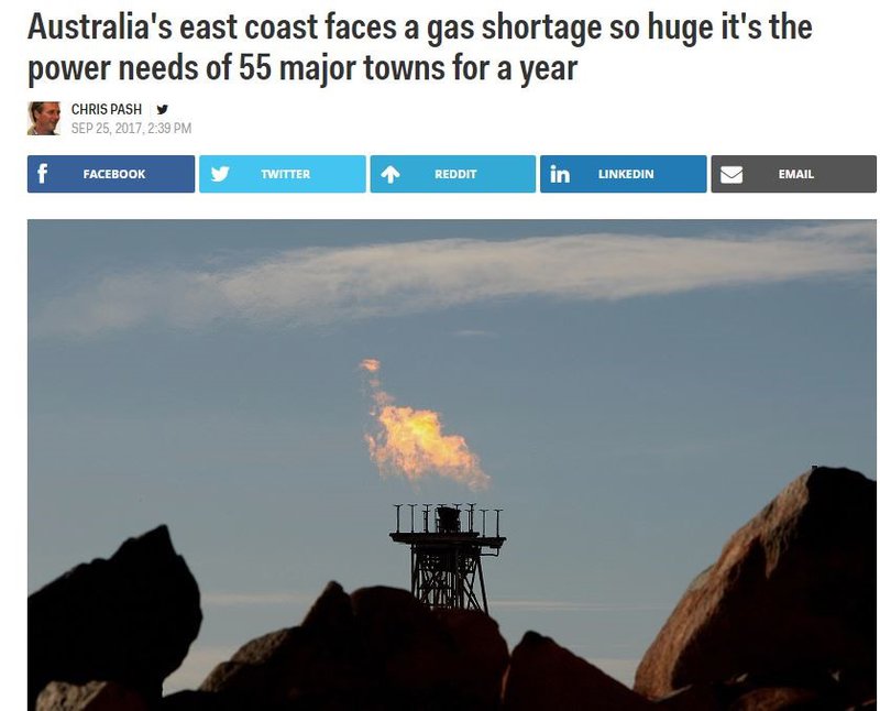 gas shortage in australia