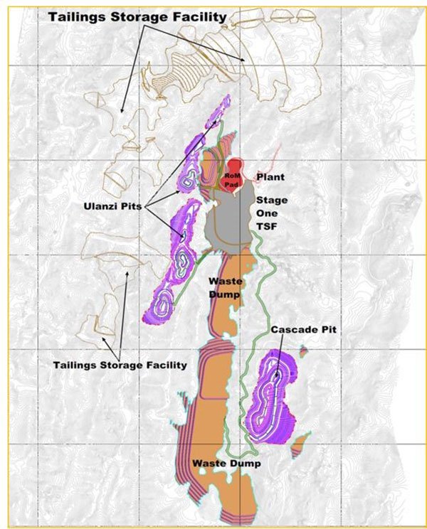 Black rock mining proposed mine layout