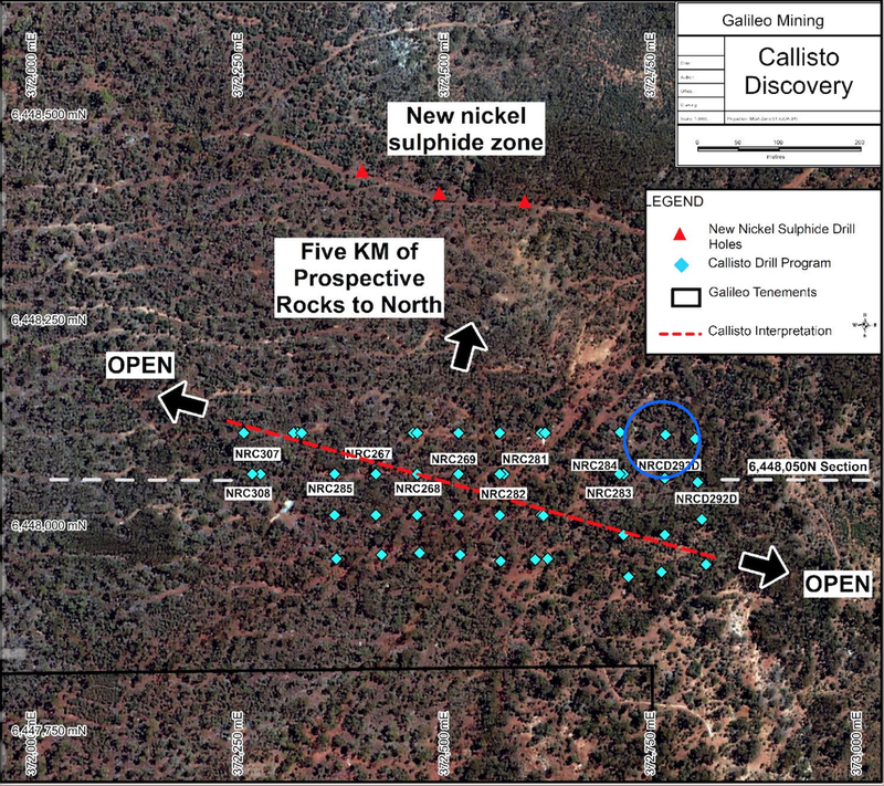 Massive sulphide intersected at 190.6m downhole in NRCD293