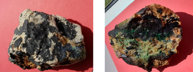 Cobalt oxide (black mineral) from the project.