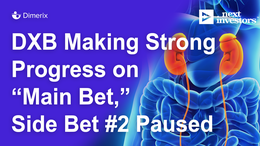 DXB: Making Strong Progress on “Main Bet,” Side Bet #2 Paused