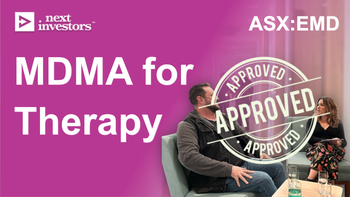 APPROVED:  EMD Receives Authorisation to Prescribe MDMA for Therapy