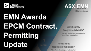 EMN awards EPCM contract, gives permitting update