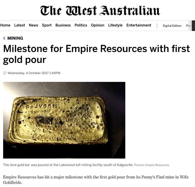 empire resources gold find
