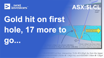 LCL hits high grade gold on first hole - 17 more to come