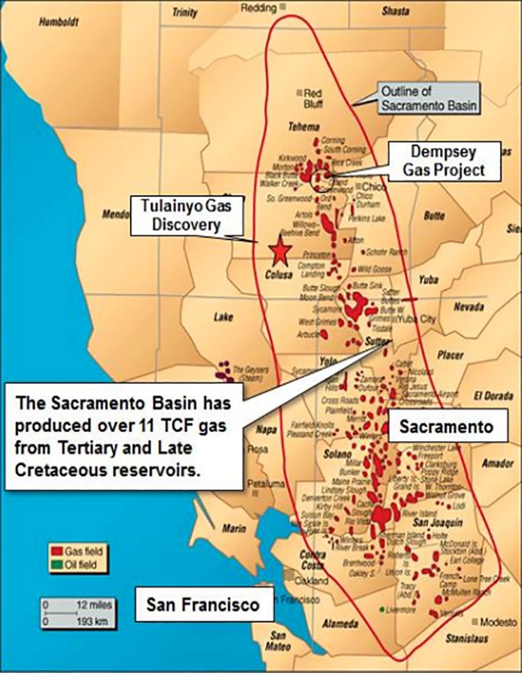 Sacramento basin gas projects