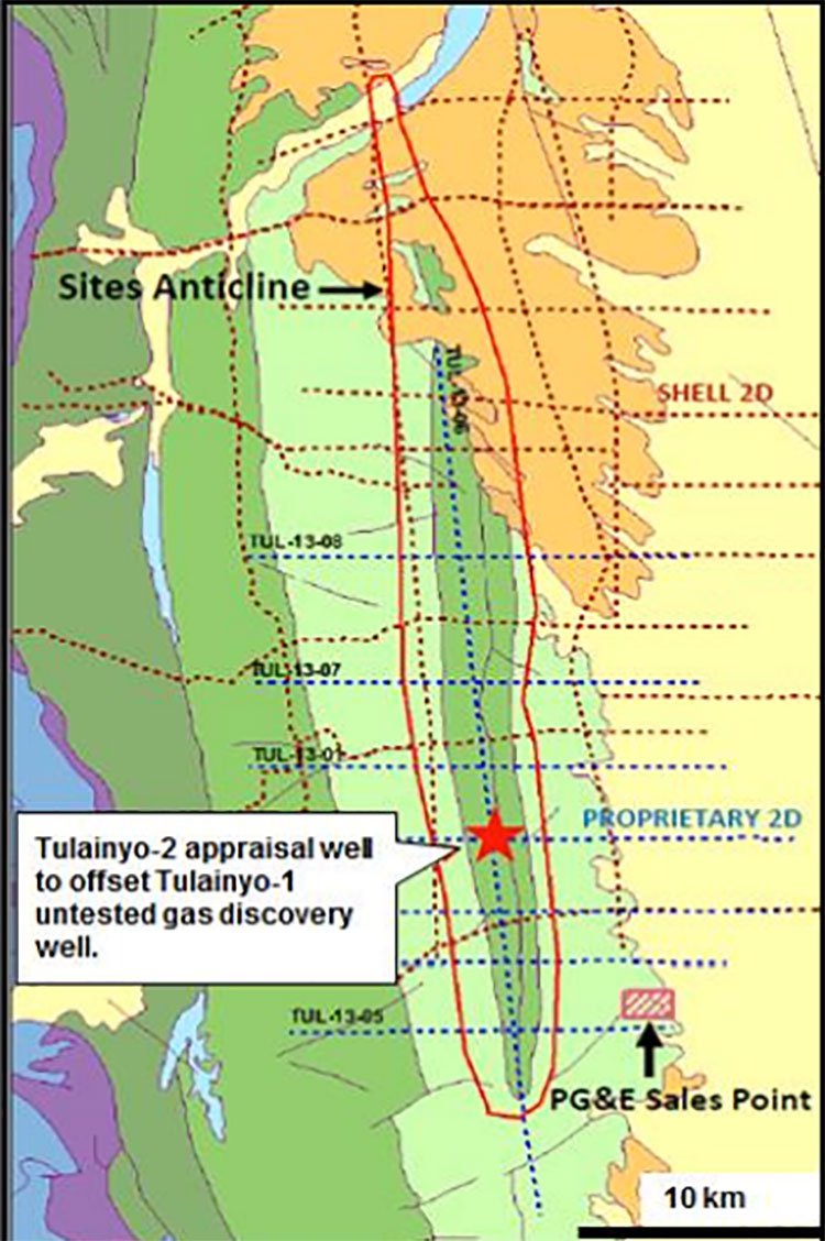 Tulainyo gas discovery map