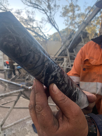 Mineralised drill core from Resolution Lode’s South Shoot