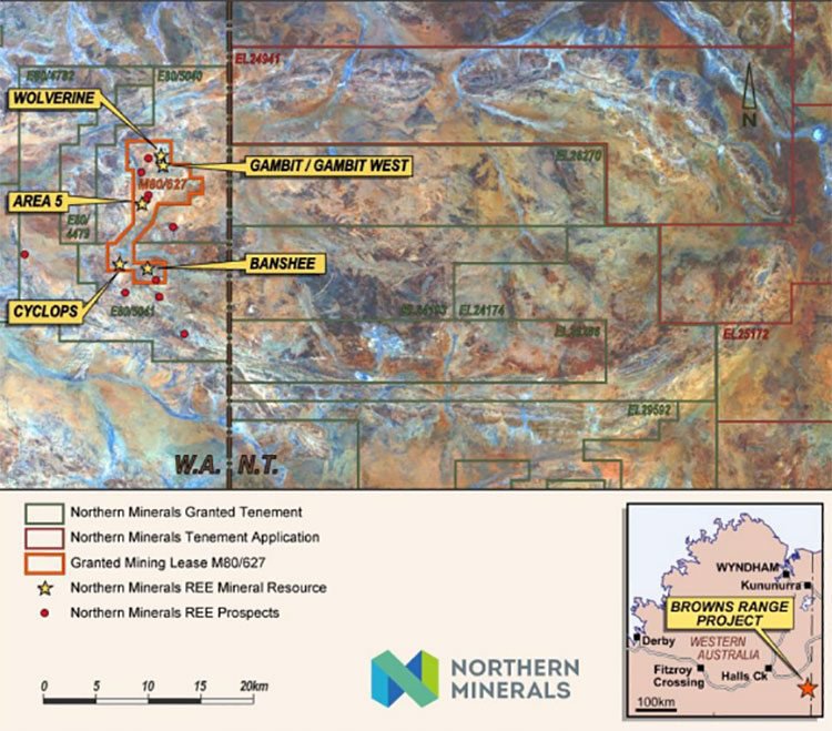 Northern minerals project map