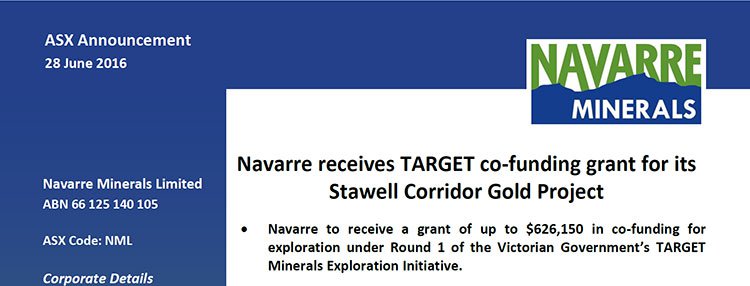 Navarre minerals Victorian government
