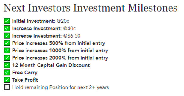 Next Investors investment plan