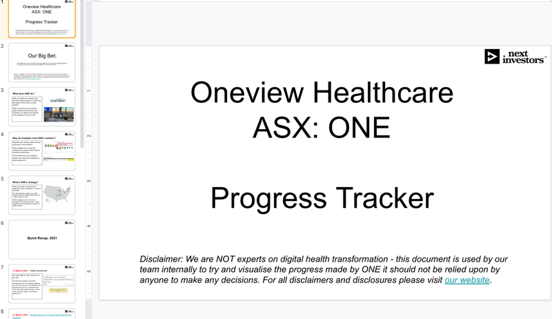 ONE Progress Tracker