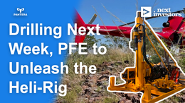Pantera (PFE) set to unleash the heli-rig - first drilling starts next week.