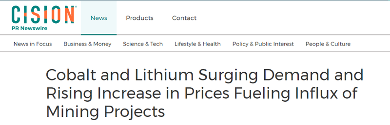 Lithium and cobalt demand