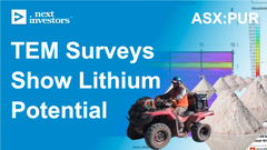 PUR - TEM Survey shows lithium potential
