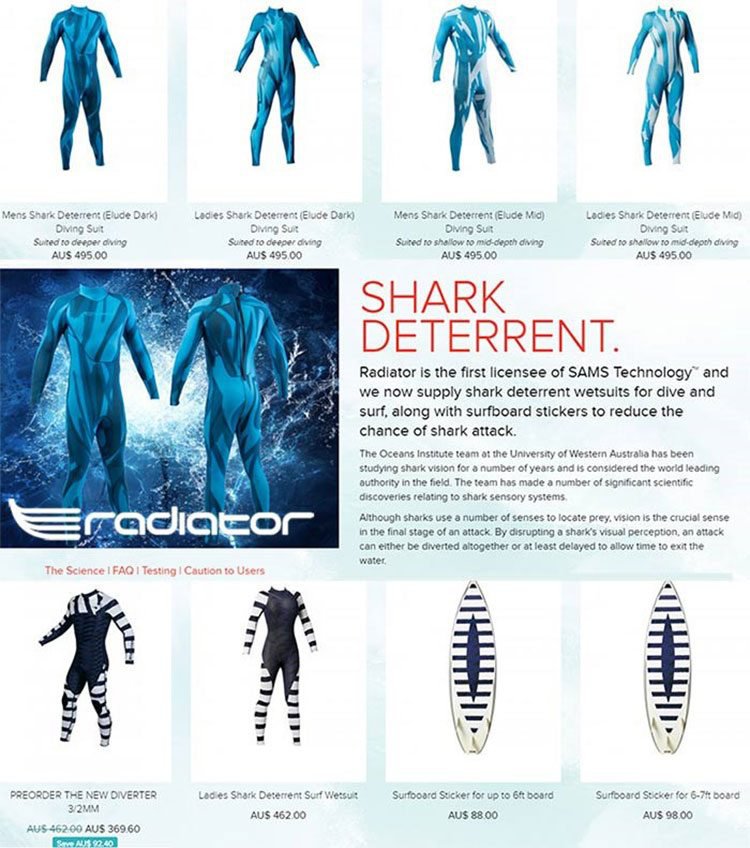 Shark deterrent suit