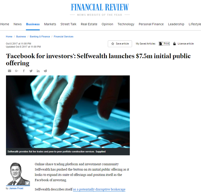Australian financial review selfwealth