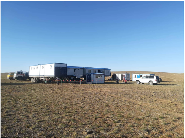 Camp set up at well site