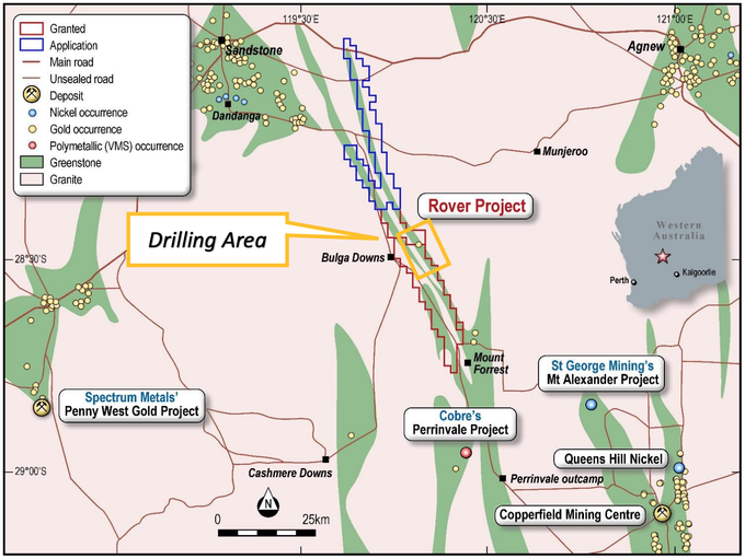 Rover Project relative to greenstone belt & select peers’ operations