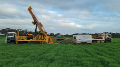 Drill rig on site 21WDD0002