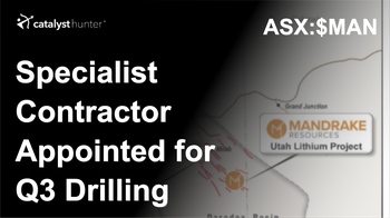 MAN appoints specialist contractor - Drilling in Q3-2023
