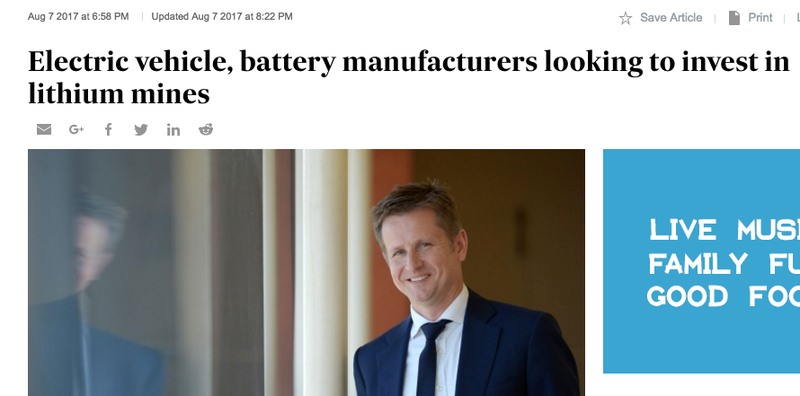 Manufacturers invest lithium
