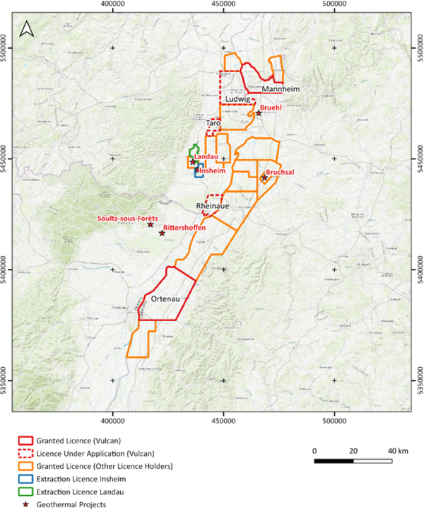 Vulcan Project licences in the Upper Rhine Valley, SW Germany