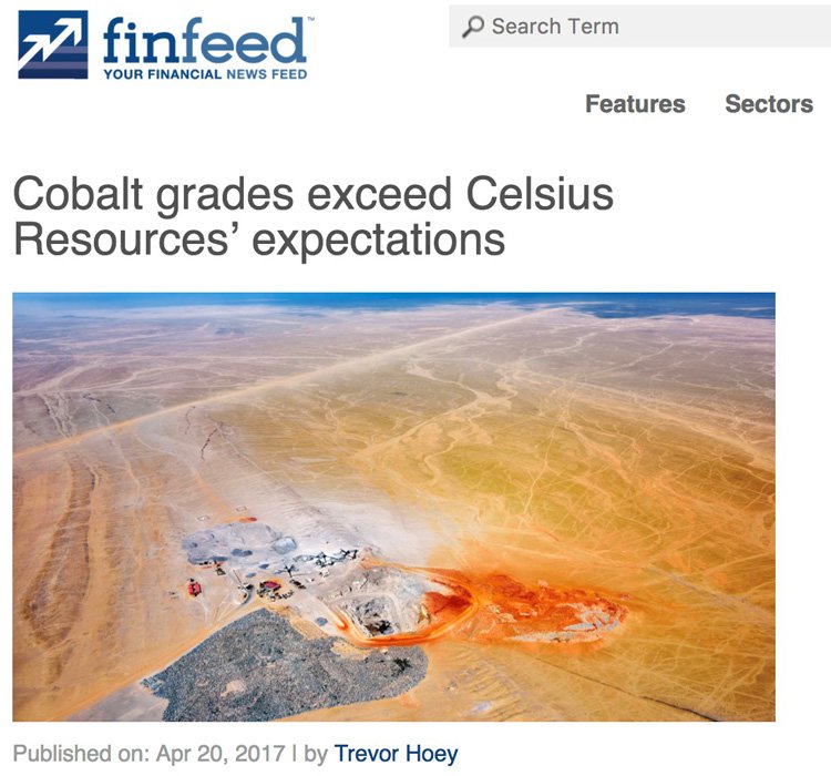 Cobalt grades exceed Celsius Resources’ expectations