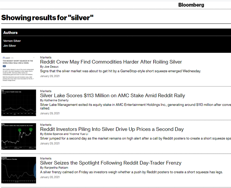 Silver Squeeze on Bloomberg