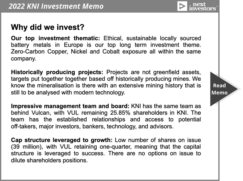 Why did we invest in ASX:KNI