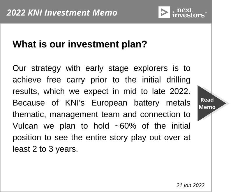 ASX:KNI Investment Plan