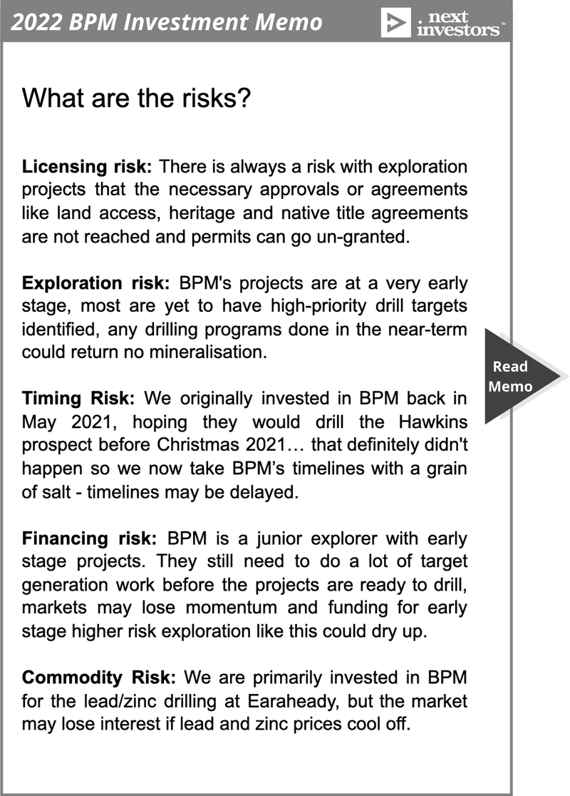 BPM Investment Risks