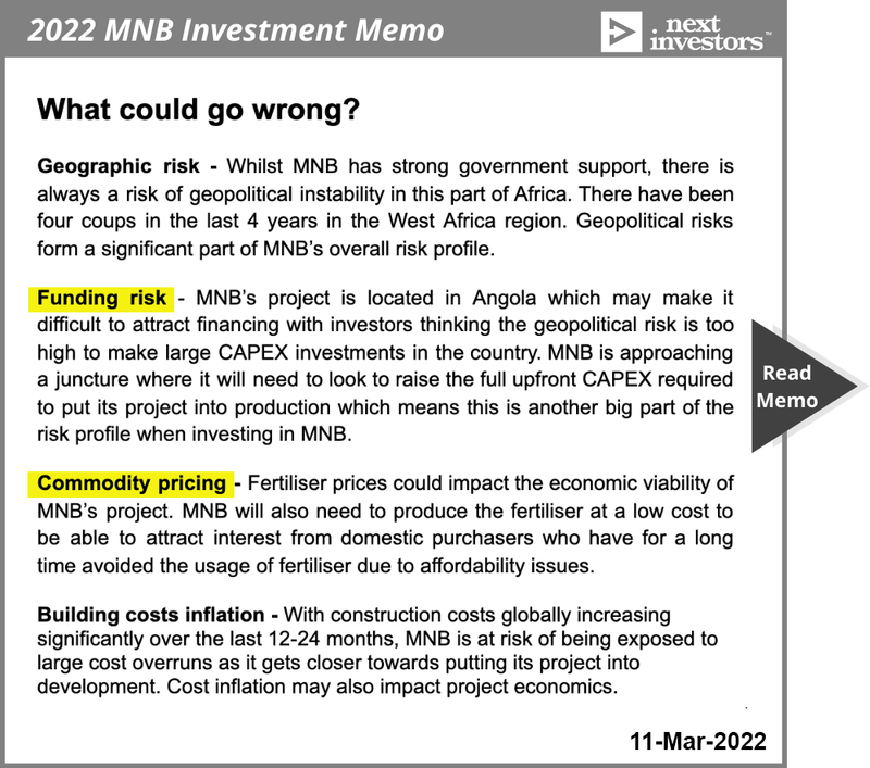 MNB ASX Risks