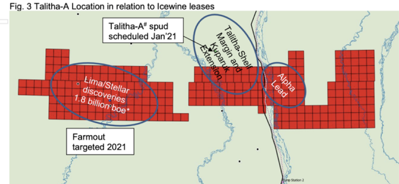 Several of the prospective horizons in Talitha-A are interpreted to extend into 88E acreage.