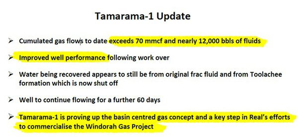 Tamara 1 update